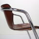 Set of 4 leather dining chairs for Cidue, 1970s, Italy