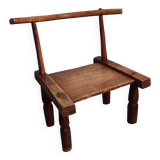 Antique brutalist Baoulé African chair