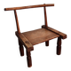 Chaise africaine brutaliste ancienne baoulé