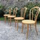 4 chaises bistrot vintage cannées