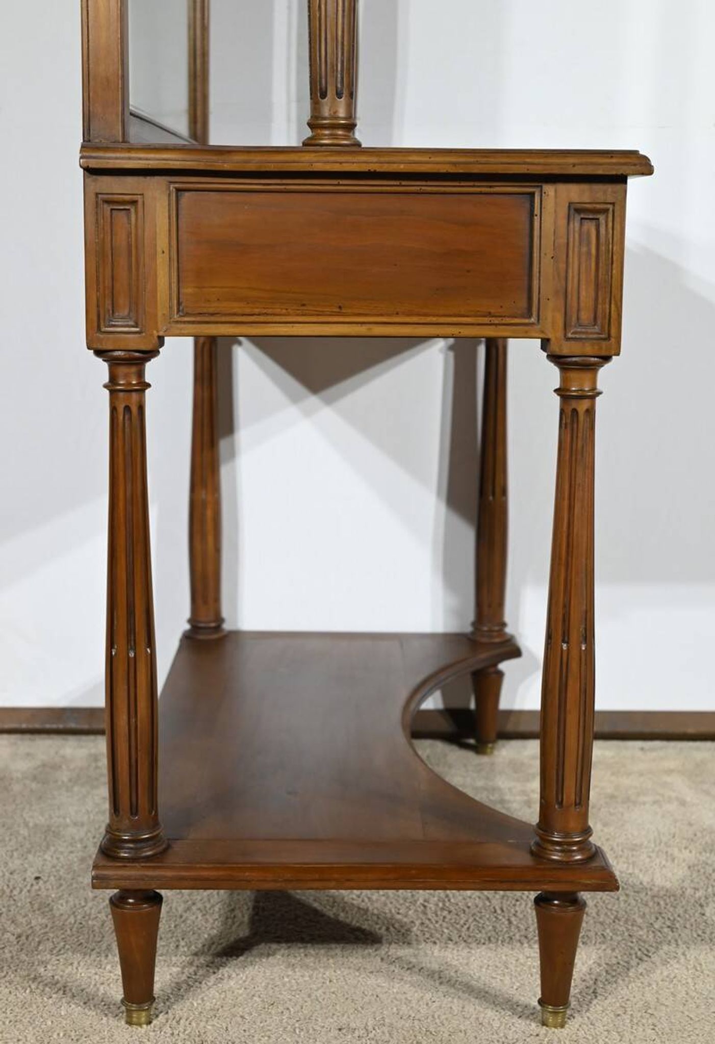 Table console en merisier, style Louis XVI, fin XIXème