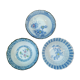 Trio of Ceramic Bowls with Japanese Patterns