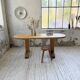 Brutalist pine oval table