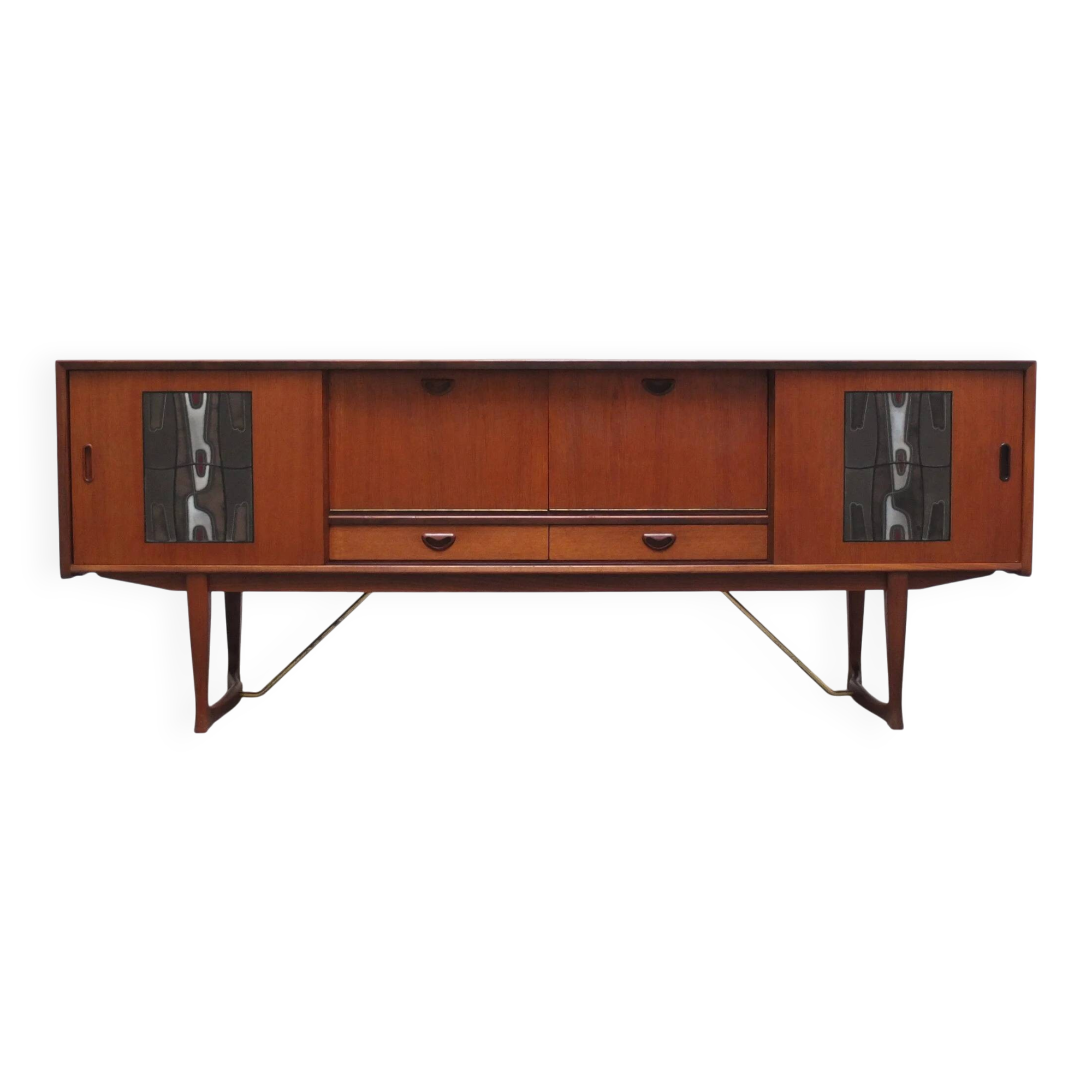 Decorative sideboard by Louis Van Teeffelen for Wébé, 1950s