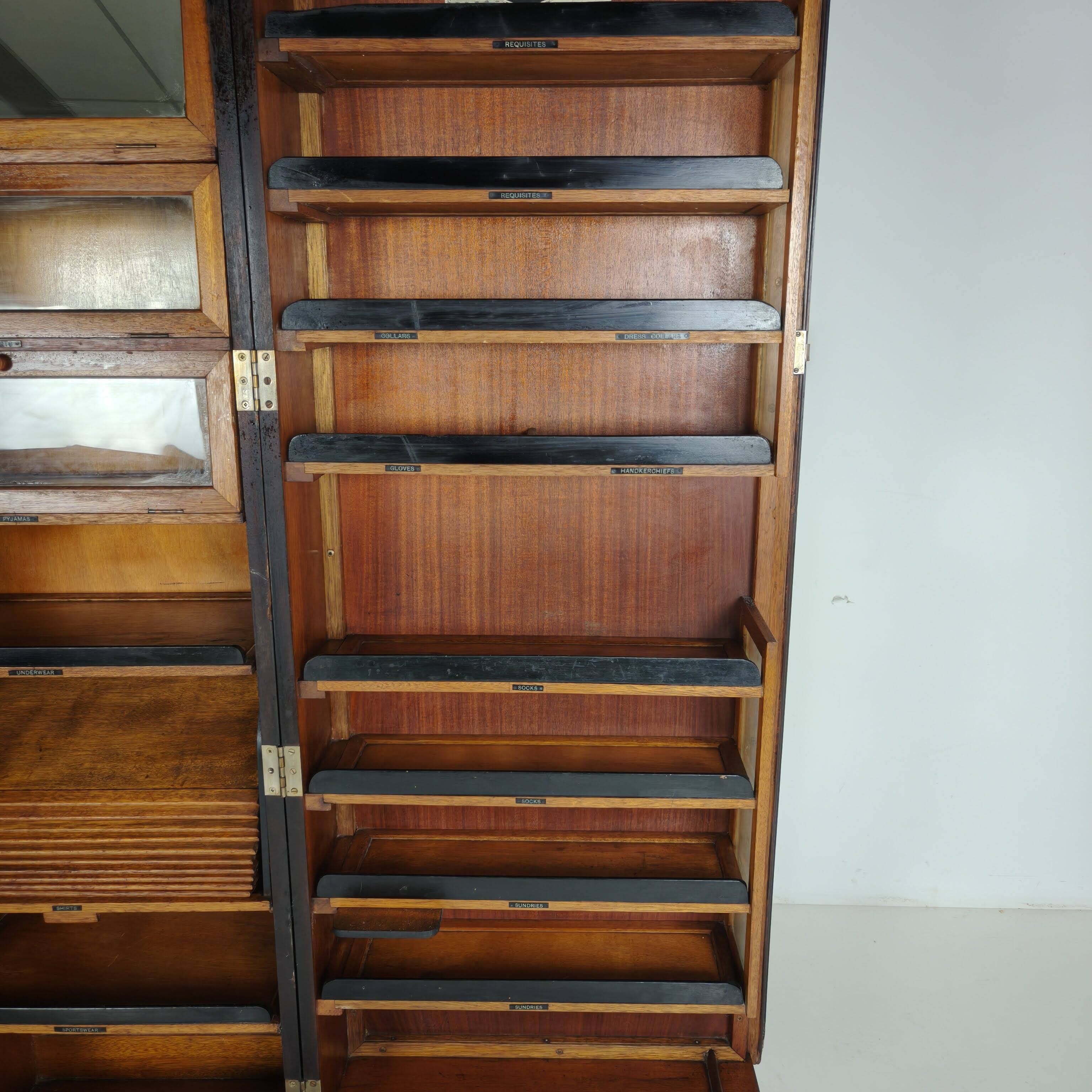 1920s Compactom Ltd Gentleman’s Wardrobe – Complete Fitted Interior