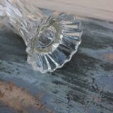 Striated glass vase