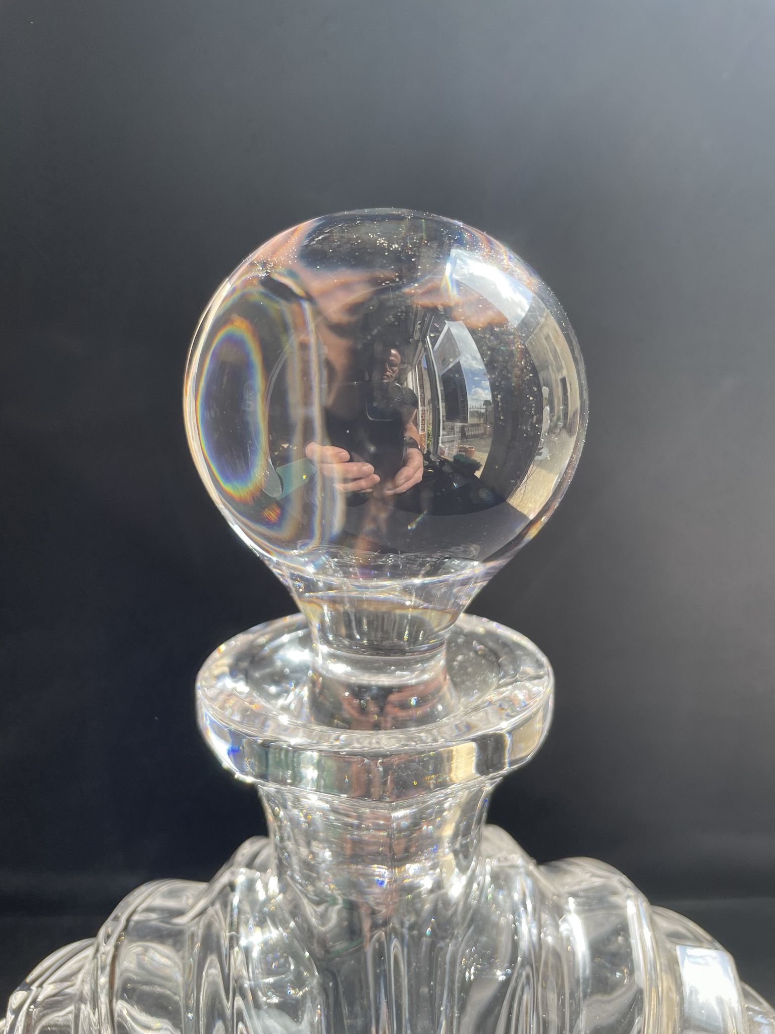 Perfume or strong alcohol bottle