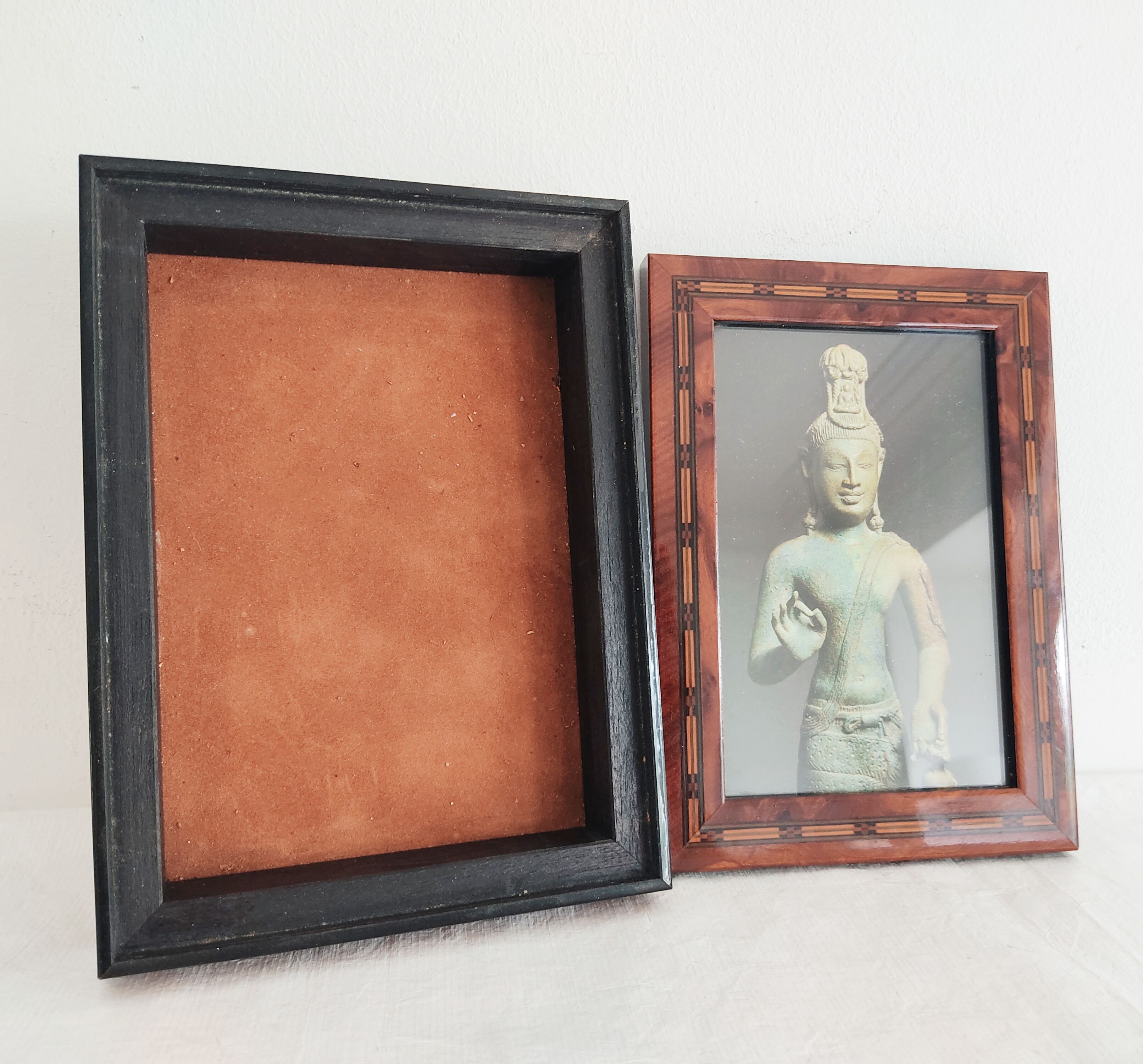 Inlaid box with photo frame cover