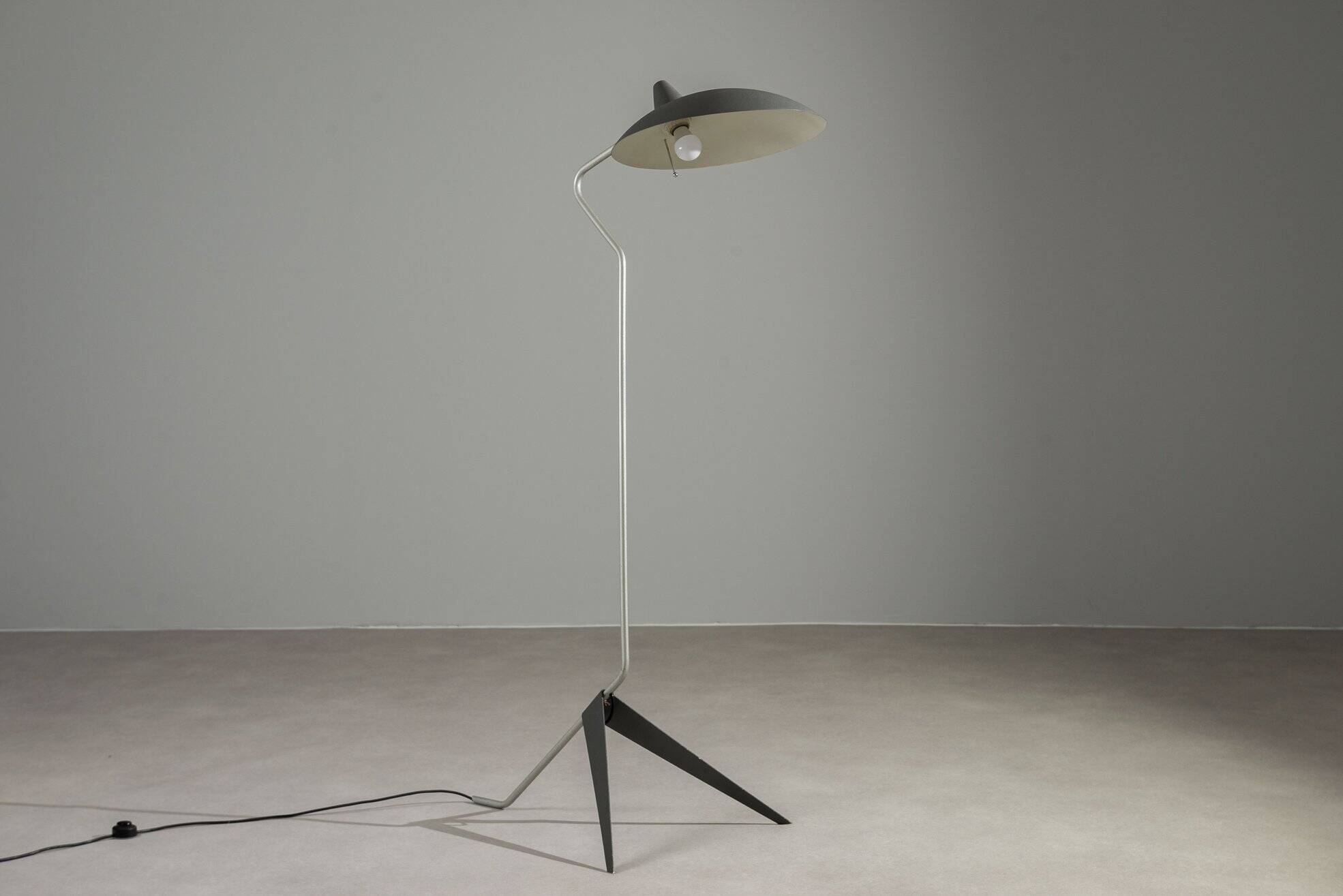 Mid Century floor lamp industrial design France 1980