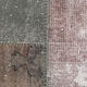 Gray & bronze patchwork tapis rug, 247x172cm