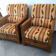 Jacques Leleu - Paire De Fauteuil En Merisier