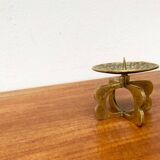 Mid-century brutalist metal candlestick, 1960s