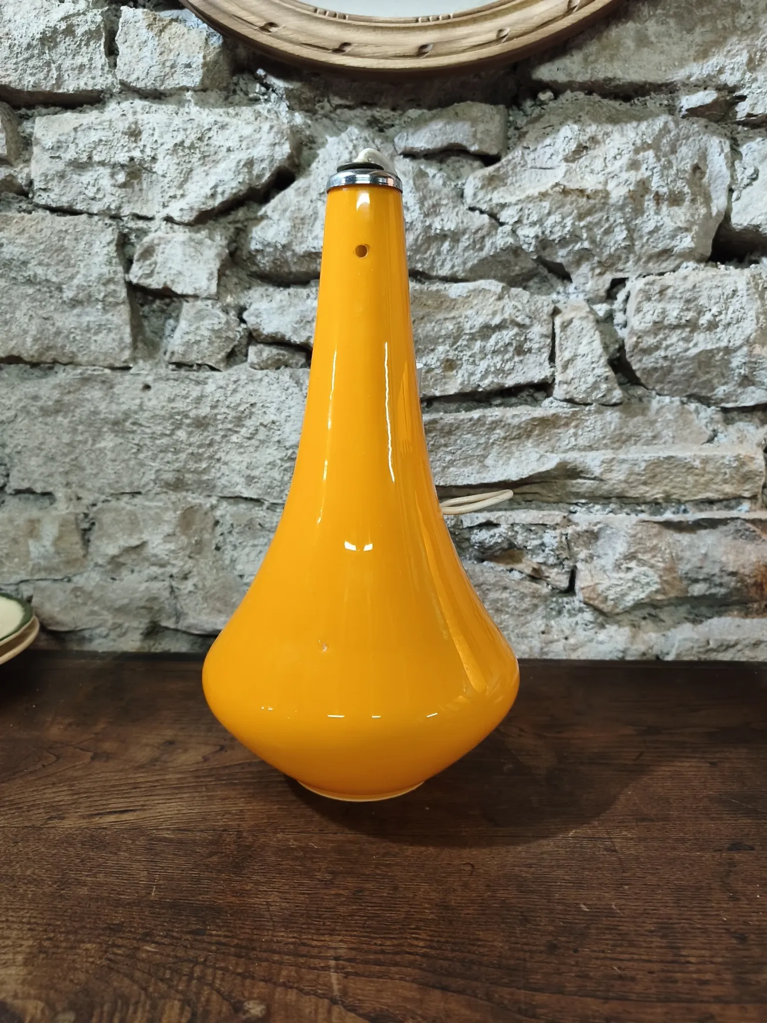 Suspension opaline orange vintage