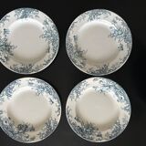 13 deep plates Terre de fer Cyclamens Louis Graves