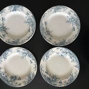 13 deep plates Terre de fer Cyclamens Louis Graves