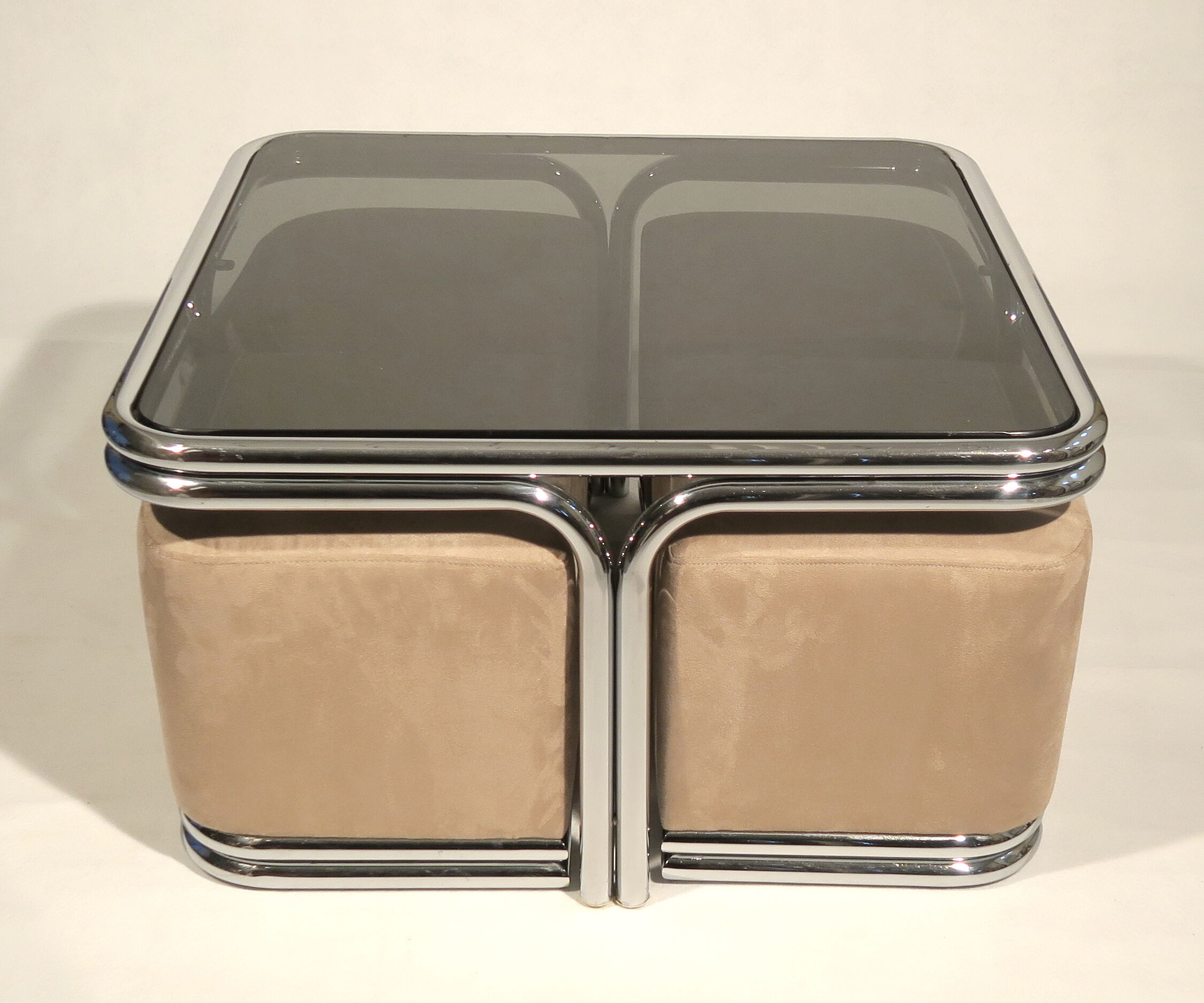 Table and pouffes 1970