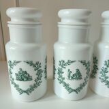 Set of opaline pots