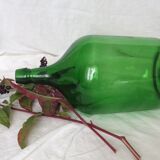 Dame Jeanne en verre vert émeraude