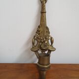 Electrified pewter wall lamp