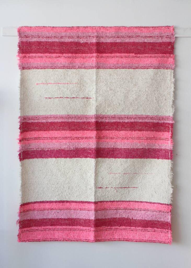 Handwoven recycled cotton rug - 120 x 170 cm