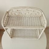 Vintage rattan wall shelf
