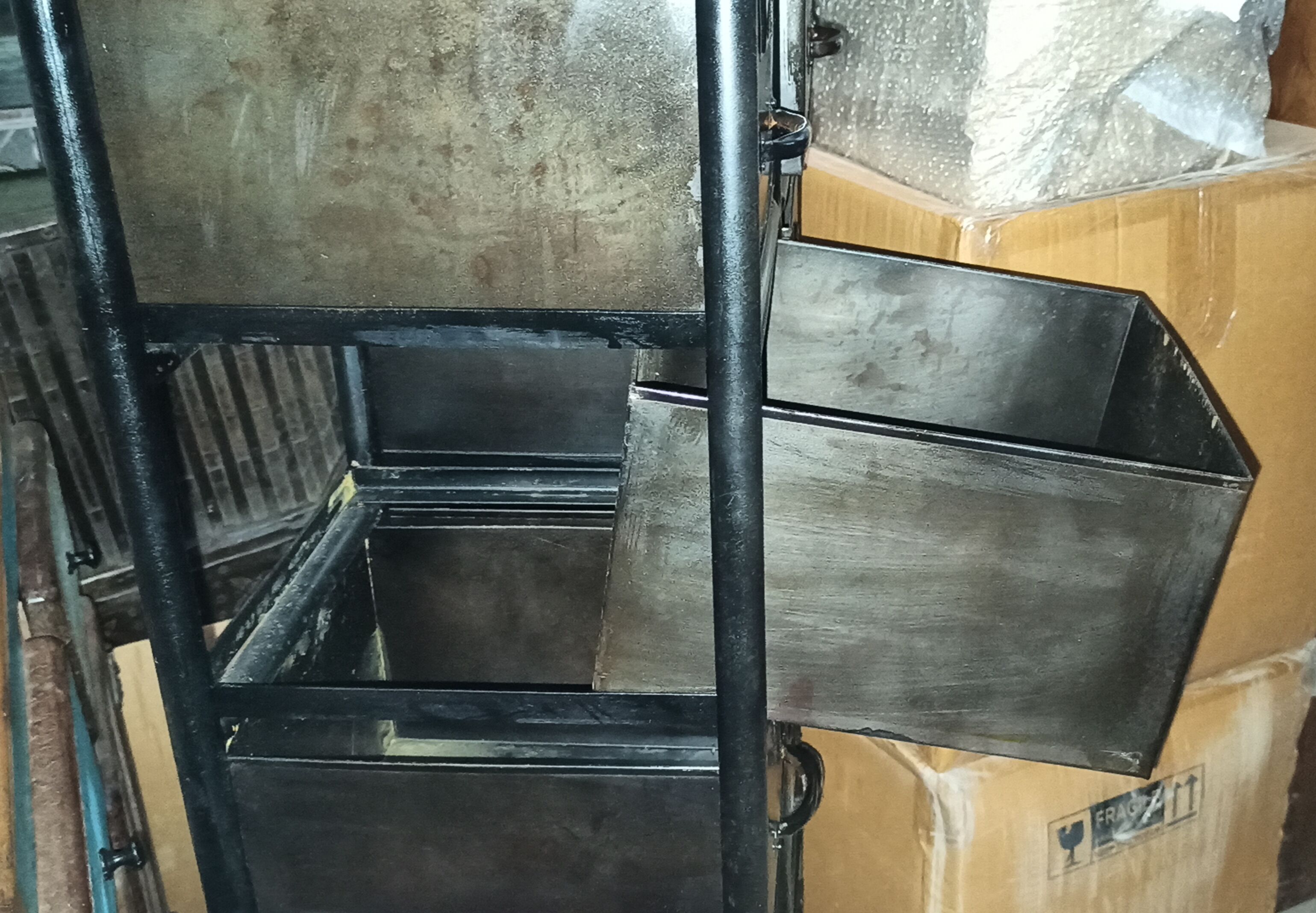 Black metal cabinet 12 lockers