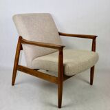 Beige Boucle armchair GFM-64 attributed to Edmund Homa, 1970s