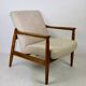 Beige Boucle armchair GFM-64 attributed to Edmund Homa, 1970s