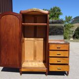 Meuble d'entrée 3 en 1, penderie, commode et coiffeuse
