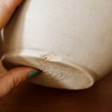 Duo of salad bowls in beige sandstone Digoin