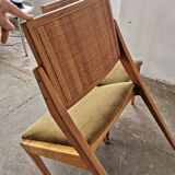 Pair of velvet chairs and canning