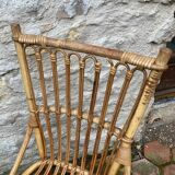 Lot de 10 chaises en rotin vintage