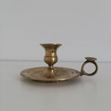 Vintage brass chamber candle holder