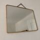 Miroir barbier 40x30cm doré beige vintage 1960