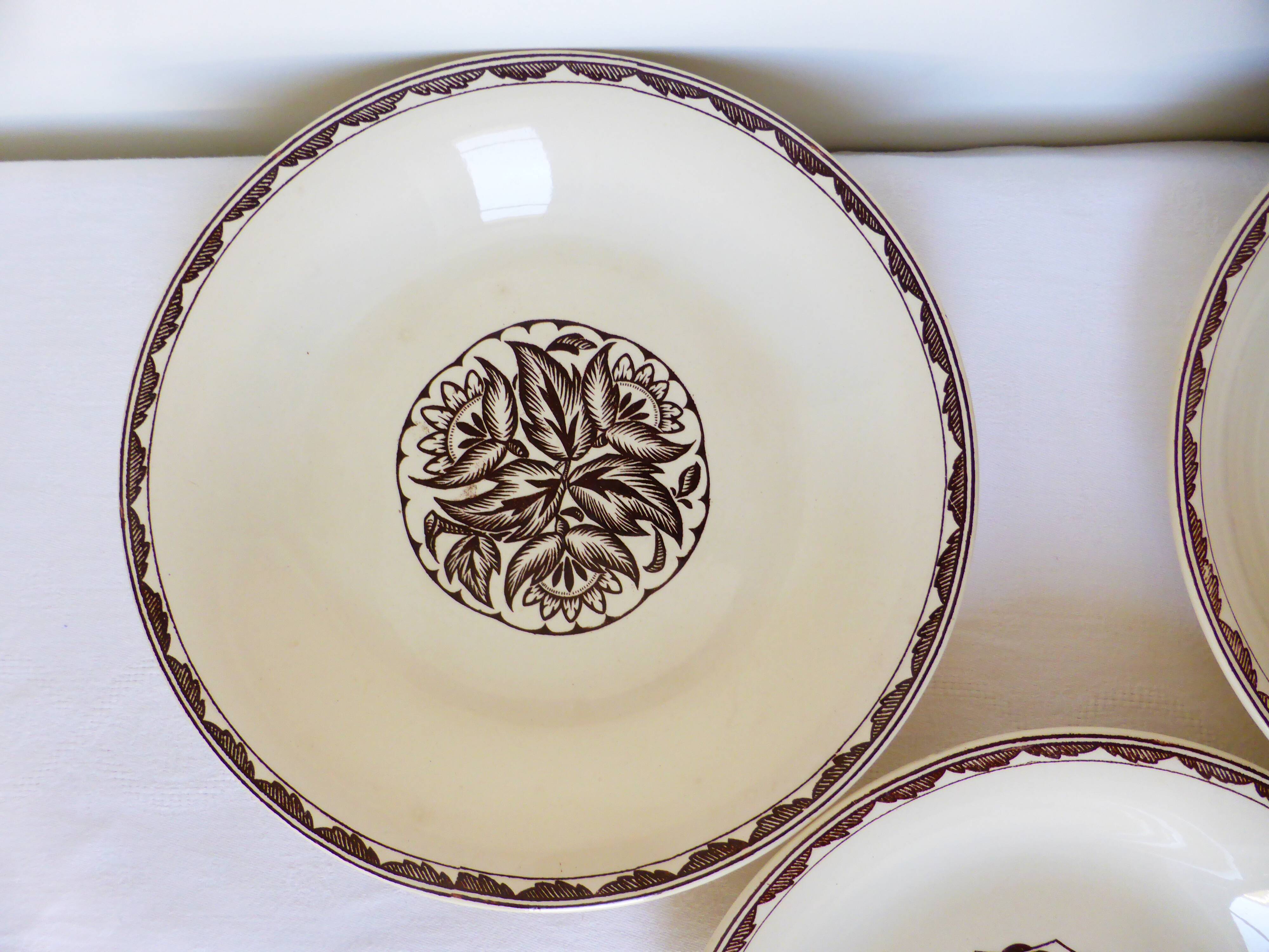 3 assiettes creuses de Sarreguemines modèle Argonne 210752