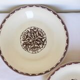 3 Sarreguemines soup plates, Argonne model 210752
