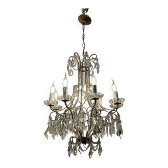 Vintage crystal bead chandelier