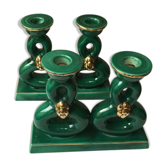 Pair of art deco candlesticks
