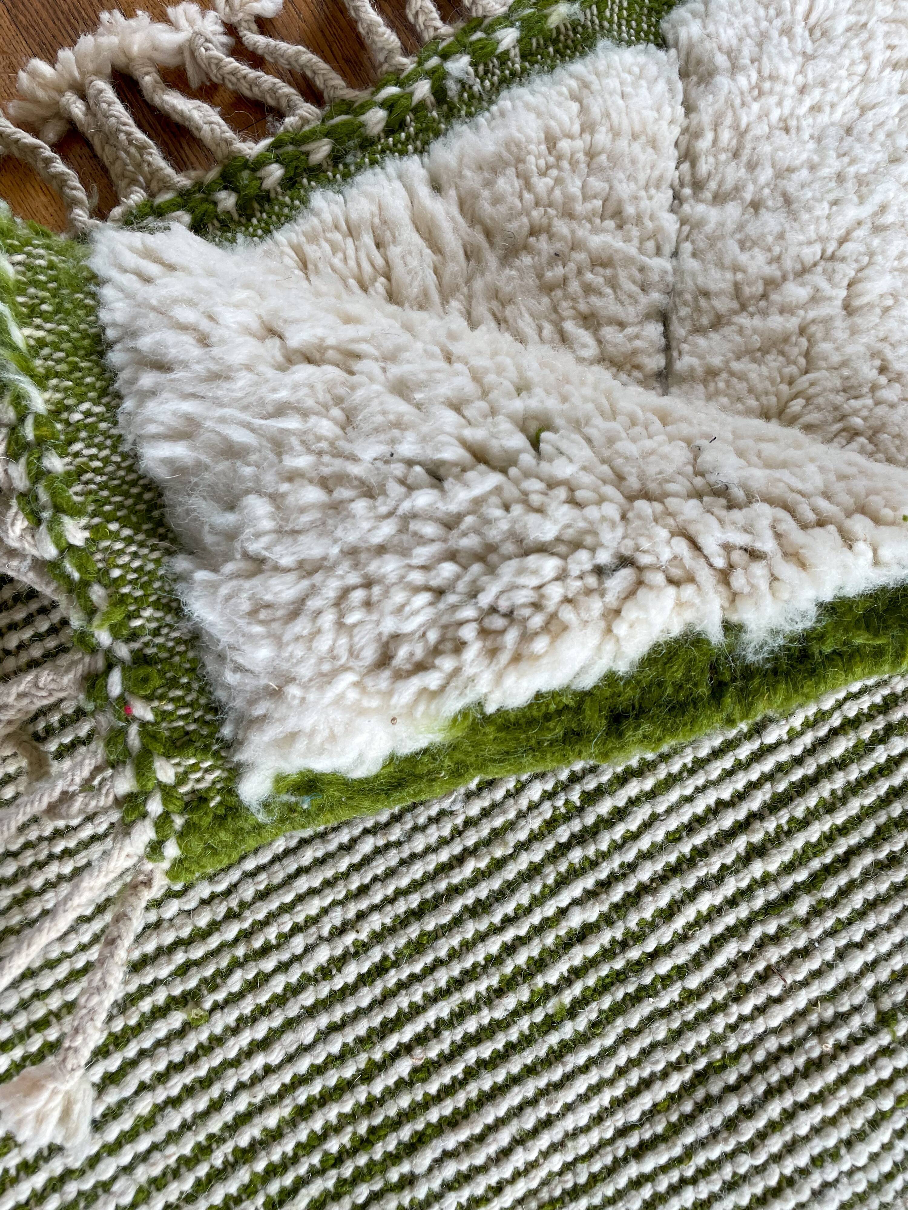 Tapis De Sol Matace 20x20cm - 16 Carreaux Amovibles Style Berbère Vert Olive