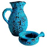 Mid-Century Blue Ceramics by Charles Cart ¨Emaux des Glaciers¨, France, 1960s