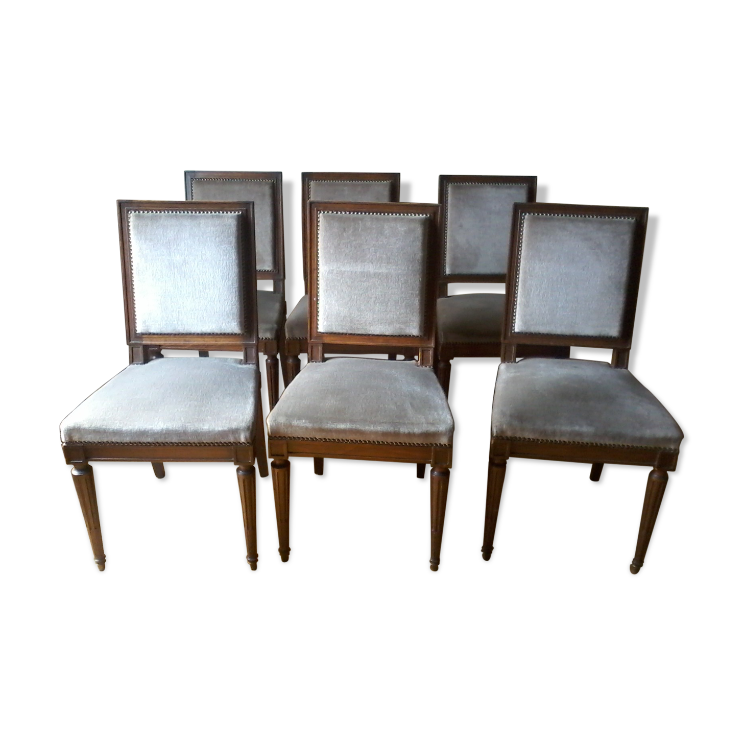 Velvet chairs from the years 1950