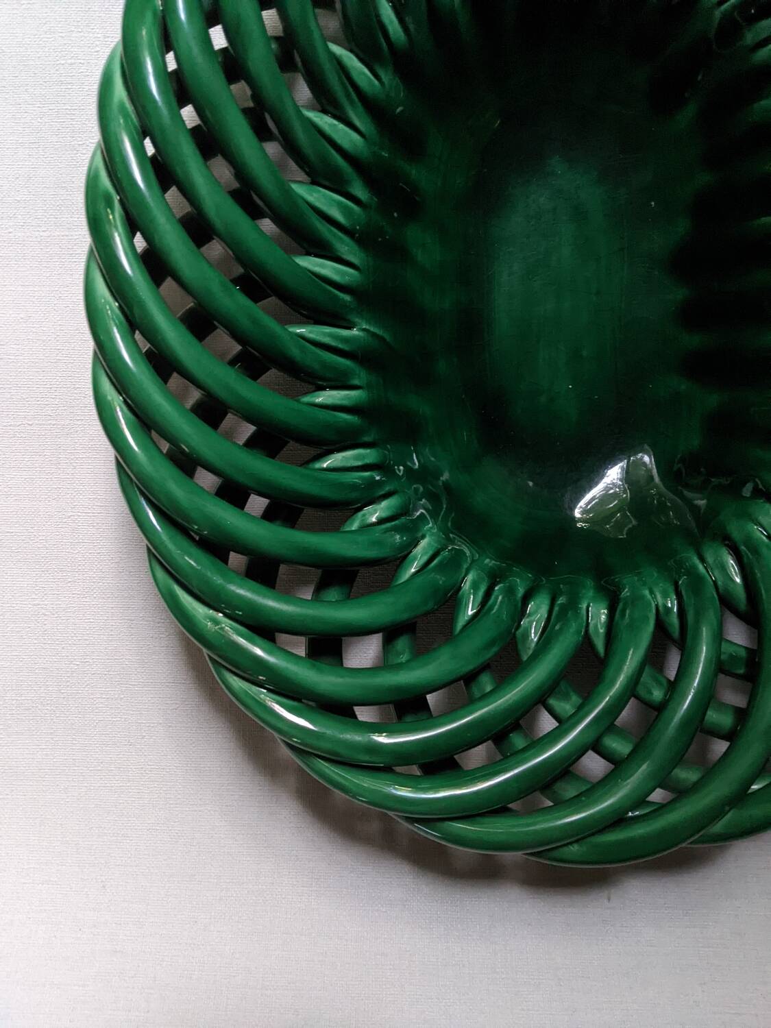 Handcrafted ceramic fruit bowl country decoration