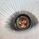 Lampe de table Philips vintage en bois et verre
