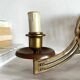 Art Nouveau style brass double piano wall lamp
