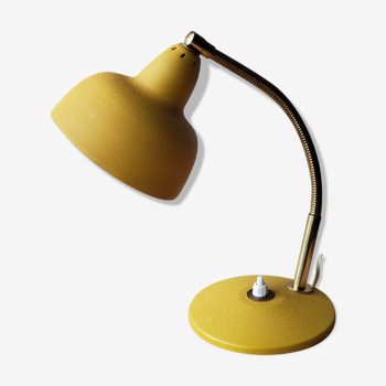 Lampe de bureau jaune, années 60