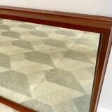 Miroir vintage rectangulaire en teck 48x76cm