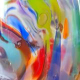 Multicolored Murano glass vase