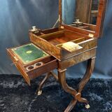 Louis-Philippe period mahogany writing desk with candlestick, 19th century