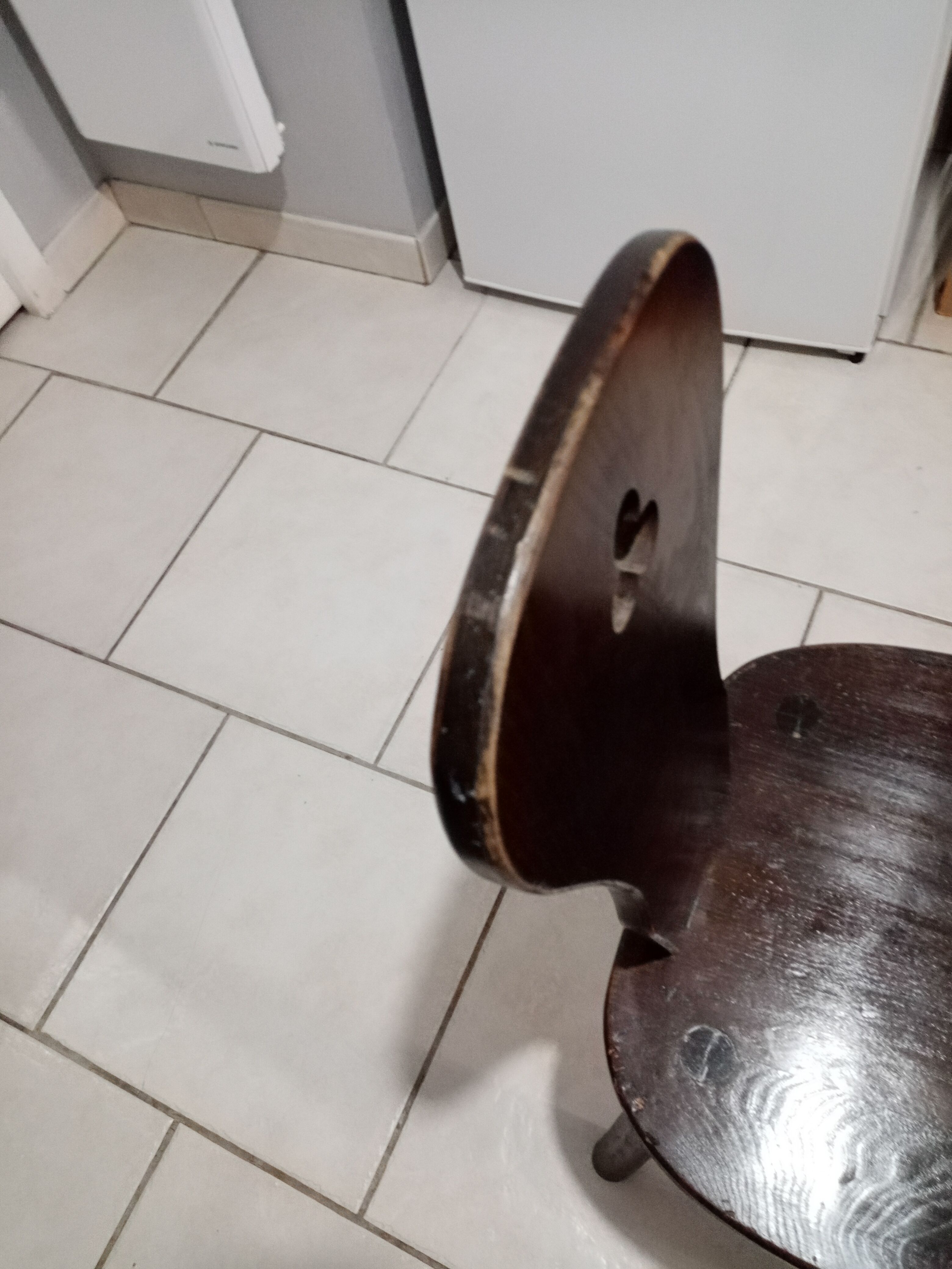 Old wooden chair brutalist vintage assembly