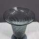 Art Deco Blue Vase Cleared with Acid